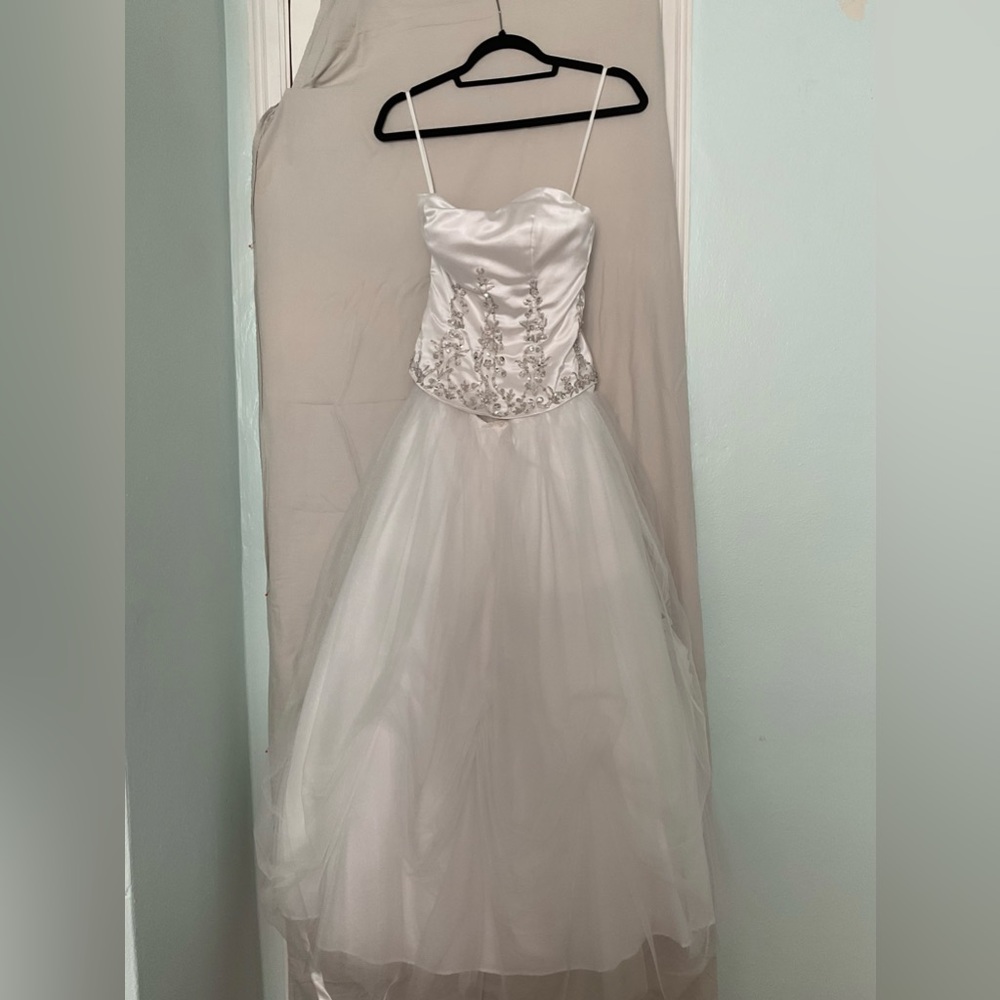 White Corset-Style Cinderella Formal Dress 2 for 1